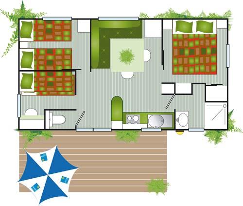 Mobil-home 3 chambres